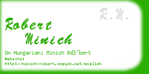 robert minich business card